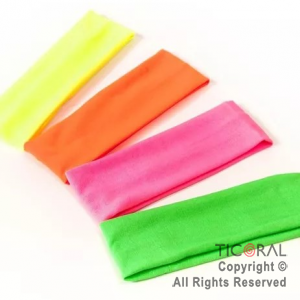 VINCHA ELASTICA FLUO COLORES SURTIDOS X 12